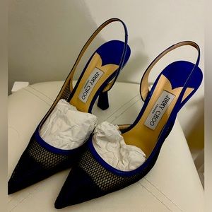 Jimmy Choo Electric Blue Slingback Pumps